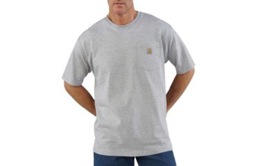 Image of Carhartt Workwear Pocket T-Shirt - Men's, Heather Gray, Large, Regular, K87-HGYREGL