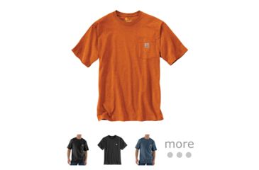 Image of Carhartt Workwear Pocket T-Shirt - Men's, Amberwood Heather, Black, Black Stripe, Bluestone, Bold Blue Heather, Carbon Heather