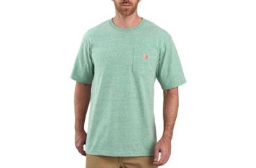 Image of Carhartt Workwear Pocket T-Shirt - Mens, Musk Green Snow Heather, Medium, K87-G23-REG-MED