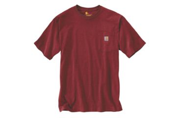 Image of Carhartt Workwear Pocket T-Shirt - Men's, Sun-Dried Tomato Heather, Medium, Regular, K87-637-M-REG