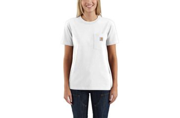 Image of Carhartt Workwear WK87 Pocket Short Sleeve T-Shirt - Womens, White, Large, 103067-001-L