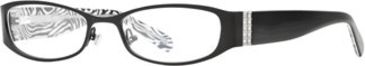 Image of Carmen Marc Valvo CM Paloma SECM PALO00 Single Vision Prescription Eyeglasses - Zebra SECM PALO005335 BKD