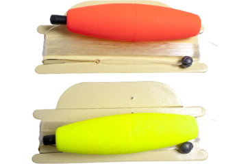 Image of Carolina Balsa Foam Peg Float Furnished Line Number 2 Gold Hook Red/Yellow 3, 29