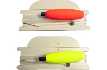 Image of Carolina Balsa Foam Peg Float Furnished Line Number 8 Gold Hook Red/Yellow 1-1/2, 26