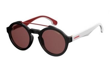 Image of Carrera 1002/S Progressive Prescription Sunglasses CA1002S-080S-4S-5124 - Frame Color Black/White, Lens Diameter 51 mm
