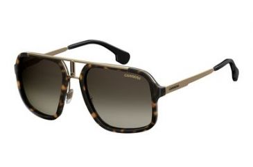 Image of Carrera 1004/S Bifocal Prescription Sunglasses CA1004S-02IK-HA-5720 - Frame Color Havana Gold, Lens Diameter 57 mm