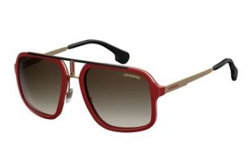 Image of Carrera 1004/S Bifocal Prescription Sunglasses CA1004S-0AU2-HA-5720 - Frame Color Red / Gold, Lens Diameter 57 mm