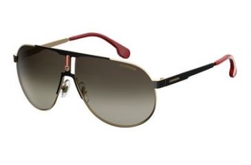Image of Carrera 1005/S Progressive Prescription Sunglasses CA1005S-02M2-HA-6609 - Frame Color Black/Gold, Lens Diameter 66 mm