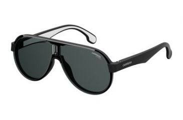 Image of Carrera 1008/S Sunglasses CA1008S-0003-IR-9901 - Matte Black Frame, Gray Blue Lenses, Lens Diameter 99mm, Distance Between Lenses 1mm