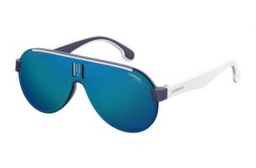 Image of Carrera 1008/S Sunglasses CA1008S-0RCT-Z0-9901 - Matte Blue Frame, Ml Blue Lenses, Lens Diameter 99mm, Distance Between Lenses 1mm