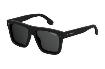 Image of Carrera 1010/S Sunglasses CA1010S-0003-IR-5518 - Matte Black Frame, Gray Blue Lenses, Lens Diameter 55mm, Distance Between Lenses 18mm