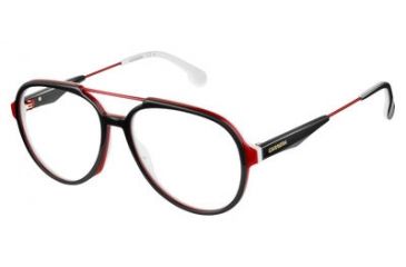 Image of Carrera 1103/V Eyeglass Frames CA1103V-0GUU-5616 - Black-Burgundy Frame, Lens Diameter 56mm, Distance Between Lenses 16mm