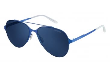 Image of Carrera 113/S Single Vision Prescription Sunglasses CA113S-0D6K-KU-5717 - Lens Diameter 57 mm, Frame Color Matte Blue