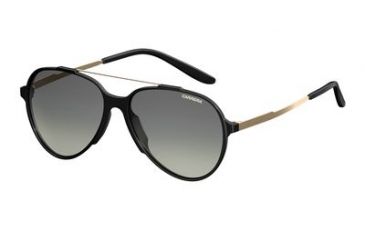 Image of Carrera 118/S Bifocal Prescription Sunglasses CA118S-0REW-DX-5716 - Frame Color Shiny Black, Lens Diameter 57 mm