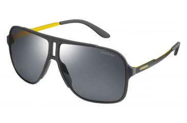 Image of Carrera 122/S Sunglasses CA122S-0VOV-T4-6111 - Gray Frame, Black Mirror Lenses, Lens Diameter 61mm, Distance Between Lenses 11mm