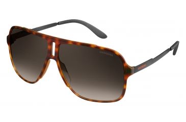 Image of Carrera 122/S Sunglasses CA122S-0L2L-HA-6111 - Havana Black Frame, Brown Gradient Lenses, Lens Diameter 61mm, Distance Between Lenses 11mm