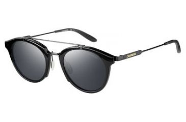 Image of Carrera 126/S Sunglasses CA126S-06UB-T4-4922 - Shiny Black-Gold Frame, Black Mirror Lenses, Lens Diameter 49mm, Distance Between Lenses 22mm