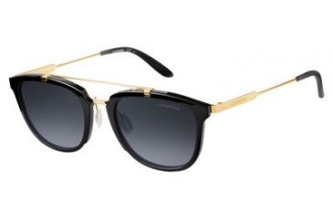 Image of Carrera 127/S Progressive Prescription Sunglasses CA127S-06UB-HD-5121 - Frame Color Shiny Black-Gold, Lens Diameter 51 mm
