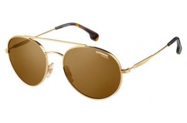 Image of Carrera 131/S Progressive Prescription Sunglasses CA131S-006J-70-5619 - Frame Color Gold Havana, Lens Diameter 56 mm