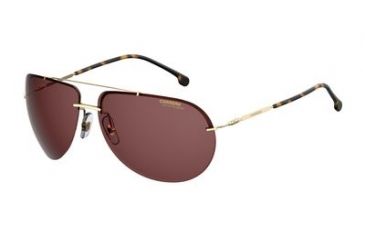 Image of Carrera 149/S Sunglasses CA149S-0J5G-W6-6513 - Gold Frame, Burgundy Polarized Lenses, Lens Diameter 65mm, Distance Between Lenses 13mm