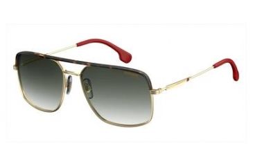 Image of Carrera 152/S Sunglasses CA152S-0RHL-9K-6017 - Gold / Black Frame, Gray Green Lenses, Lens Diameter 60mm, Distance Between Lenses 17mm