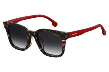 Image of Carrera 185/F/S Sunglasses CA185FS-0O63-9O-5321 - Havana Red Frame, Dark Gray Gradient Lenses, Lens Diameter 53mm, Distance Between Lenses 21mm