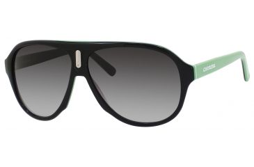 Image of Carrera 38/S Sunglasses CA38S-08Y9-9O-5910 - Black Green White Frame, Dkgray Gradient Lenses, Lens Diameter 59mm, Distance Between Lenses 10mm