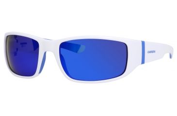 Image of Carrera 4000/S Sunglasses CA4000S-026L-Z0-6220 - White Blue Frame, Ml Blue Lenses, Lens Diameter 62mm, Distance Between Lenses 20mm