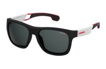 Image of Carrera 4007/S Progressive Prescription Sunglasses CA4007S-04NL-IR-5618 - Lens Diameter 56 mm, Frame Color Matte Black/White