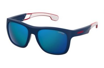 Image of Carrera 4007/S Progressive Prescription Sunglasses CA4007S-0RCT-Z0-5618 - Lens Diameter 56 mm, Frame Color Matte Blue