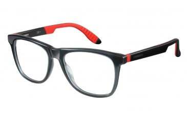 Image of Carrera 4400 Progressive Prescription Eyeglasses CA4400-0HBE-5318 - Gray Black Red Frame, Lens Diameter 53mm, Distance Between Lenses 18mm
