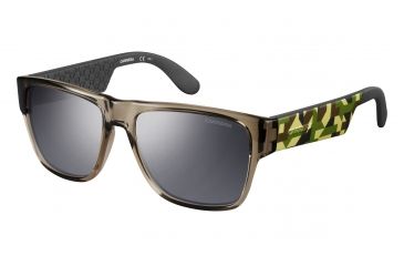 Image of Carrera 5002/S Progressive Prescription Sunglasses CA5002S-06YN-T4-5517 - Lens Diameter 55 mm, Frame Color Gray Camel Sand