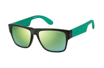 Image of Carrera 5002/S Progressive Prescription Sunglasses CA5002S-0B4Y-Z9-5517 - Lens Diameter 55 mm, Frame Color Transparent Gray / Ml Green