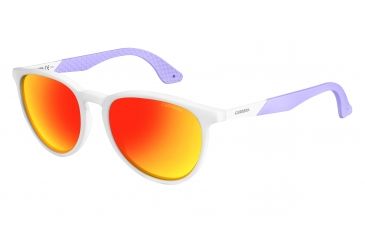 Image of Carrera 5019/S Sunglasses CA5019S-0NA6-UZ-5419 - White Lilac Frame, Red Mirror Lenses, Lens Diameter 54mm, Distance Between Lenses 19mm