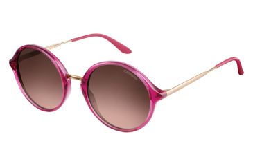Image of Carrera 5031/S Sunglasses CA5031S-0QVZ-G4-5221 - Cyclamen In Gold Frame, Brown Mirror Gradient Lenses, Lens Diameter 52mm, Distance Between Lenses 21mm