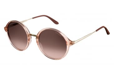 Image of Carrera 5031/S Sunglasses CA5031S-0QW1-NH-5221 - Pink Gold Frame, Brown Mirror Gold Lenses, Lens Diameter 52mm, Distance Between Lenses 21mm