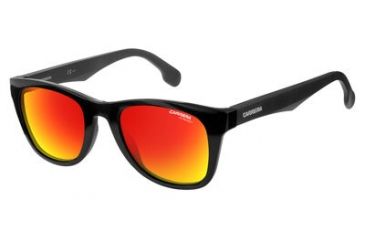 Image of Carrera 5038/S Single Vision Prescription Sunglasses CA5038S-0PPR-UZ-5122 - Lens Diameter 51 mm, Frame Color Black Metalized