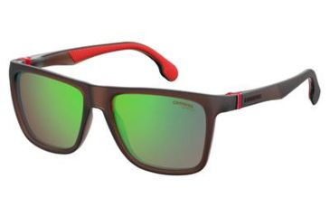 Image of Carrera 5047/S Progressive Prescription Sunglasses CA5047S-04IN-Z9-5617 - Frame Color Matte Brown, Lens Diameter 56 mm