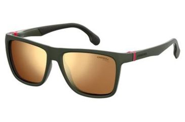Image of Carrera 5047/S Progressive Prescription Sunglasses CA5047S-0DLD-K1-5617 - Lens Diameter 56 mm, Frame Color Matte Green Military