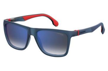 Image of Carrera 5047/S Progressive Prescription Sunglasses CA5047S-0IPQ-KM-5617 - Lens Diameter 56 mm, Frame Color Matte Bl Blue
