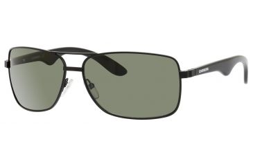 Image of Carrera 6005/S Sunglasses CA6005S-0MPZ-RC-6314 - Matte Black Frame, Green Polarized Lenses, Lens Diameter 63mm, Distance Between Lenses 14mm