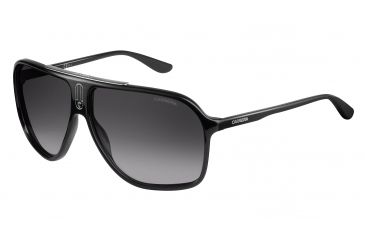 Image of Carrera 6016/S Bifocal Prescription Sunglasses CA6016S-0D28-IC-6211 - Frame Color Shiny Black, Lens Diameter 62 mm