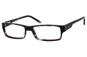 Image of Carrera 6184 Single Vision Prescription Eyeglasses CA6184-08Q0-5215 - Havana Gray Black Frame, Lens Diameter 52mm, Distance Between Lenses 15mm