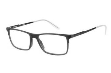 Image of Carrera 6664 Progressive Prescription Eyeglasses CA6664-0GTN-5317 - Matte Black-Shiny Black Frame, Lens Diameter 53mm, Distance Between Lenses 17mm