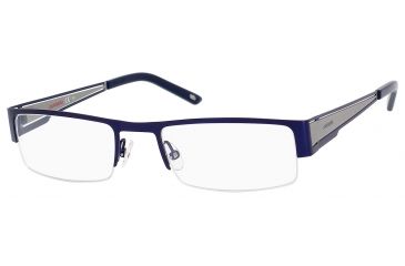 Image of Carrera 7548 Progressive Prescription Eyeglasses CA7548-086I-5320 - Matte Blue / Ruthenium Frame, Lens Diameter 53mm, Distance Between Lenses 20mm