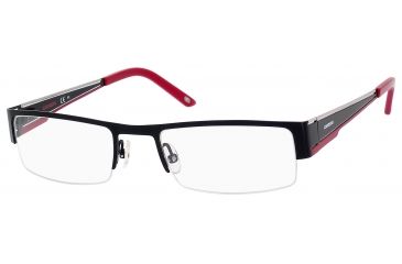 Image of Carrera 7548 Progressive Prescription Eyeglasses CA7548-0IAM-5320 - Black Red Frame, Lens Diameter 53mm, Distance Between Lenses 20mm
