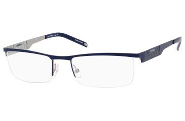 Image of Carrera 7567 Eyeglass Frames CA7567-0X0J-5319 - Matte Blue / Palladium Frame, Lens Diameter 53mm, Distance Between Lenses 19mm