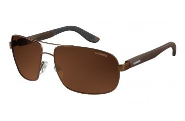 Image of Carrera 8003/S Single Vision Prescription Sunglasses CA8003S-00RP-U8-6216 - Frame Color Semi Matte Brown, Lens Diameter 62 mm