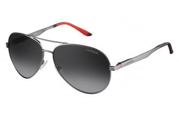 Image of Carrera 8010/S Single Vision Prescription Sunglasses CA8010S-0R80-WJ-5912 - Frame Color Semi Matte Dark Ruthenium, Lens Diameter 59 mm