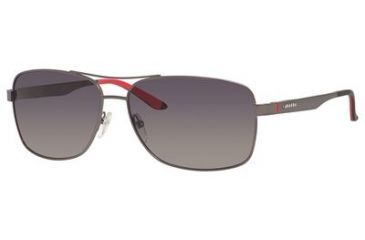 Image of Carrera 8014/S Single Vision Prescription Sunglasses CA8014S-0R80-WJ-6114 - Frame Color Semi Matte Dark Ruthenium, Lens Diameter 61 mm